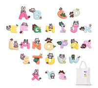 Parche de Letras - Animales Alfabeto Vestidos Pegatinas | Lindas Letras Bordadas Para Reparación Y Decoración Para Niños Y Adultos En Chaquetas Abrigos Camisas