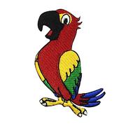 Parche de loro grande, parche de rimas para niños, parche bordado para planchar o coser para ropa, etc. 7,5 x 5,5 cm