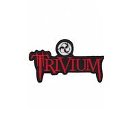 Parche de metal rojo Trivium bordado para planchar