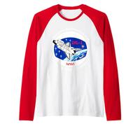 Parche de misión de lanzadera IML-1 de la NASA Camiseta Manga Raglan