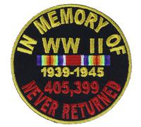 Parche de motociclista de la Segunda Guerra Mundial en memoria de los que nunca regresaron, 3 pulgadas, IVANP4868