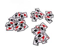 Parche de Naipes Pegatinas de Tela Ropa Pegatinas Adhesivas Parches Poker Corazón Aplique Picas Accesorios 20 Piezas 20 Piezas Apliques Bordados