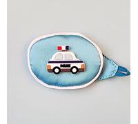 Parche de ojo de dibujos animados único y sedoso, para entrenamiento, ambliopía, estrabismo, corregido, parches para los ojos para niños - (patrón de coche de policía) ojo derecho