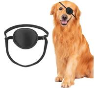 Parche de ojo de perro, parche para lesiones oculares de perros después de heridas quirúrgicas, parche suave ajustable para cubrir los ojos de perros, paquete de 1