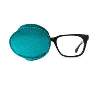 Parche de ojo verde azulado para gafas, parche de ambliopía de color liso | Cubierta de ojo perezoso reutilizable para niños y adultos | Parche suave y transpirable para gafas | Terapia de oclusión