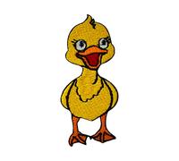 Parche de patito, parche de pato, parche de animales, parche de pato bebé, parche de dibujos animados, parche de rimas para niños, parche bordado para coser en ropa, etc. 8 x 3,5 cm