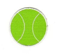 Parche de pelota de tenis pequeña para planchar o coser, para planchar o coser, para ropa, parche bordado para planchar o planchar, parche de tenis deportivo, tamaño 4,5 x 4,5 cm