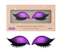 Parche de Pestañas con Sombra de Ojos Integrada, Adhesivo Reutilizable para Mujeres, Parche Impermeable para Pestañas con Sombra para Mujeres Festival Viaje Boda Cosplay Noche Fuera Halloween