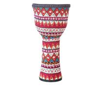 Parche de Piel de Cabra Tambor Djembe 8/10 Pulgadas Música de Inspiración Africana Yembé, Principiante Djembe Drum para Acompañamiento de Baile Tambor Africano(Large 10inch-E)