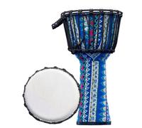 Parche de Piel de Cabra Tambor Djembe 8/10 Pulgadas Música de Inspiración Africana Yembé, Principiante Djembe Drum para Acompañamiento de Baile Tambor Africano(Tie rope 10inch-E)