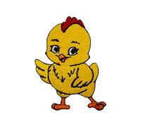 Parche de pollo, parche de animal, parche de pollito, parche de dibujos animados, apliques, parches de rimas para niños, parche bordado para planchar o coser en ropa, etc. 7,5 x 5 cm