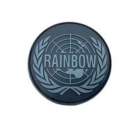 Parche de PVC para cosplay con emblema de Rainbow Seis, color gris