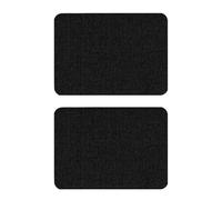 Parche de Reparación Autoadhesivo 20.5x28cm (2 Unidades), Tela de Lino para Tapicería, Reparar Sofá, Sillón, Asiento de Coche, Silla, Mueble - Negro, Fácil Aplicación Sin Coser