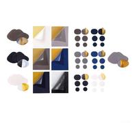 Parche de reparación de zapatos para empeine y talón, adhesivo de tela con plantilla acolchada, kit de reparación de calzado para tenis, blanco/negro/azul marino/azul/oscuro claro (gris claro)