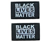 Parche de repuesto para Black Lives Matter, parche de emblema táctico de moral con gancho y bucle, 2 piezas (las vidas negras importan)