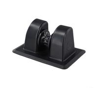 Parche de rodillo de guía de cuerda para kayak, canoa, balsa, bote inflable, color negro, 14 x 6,4 cm