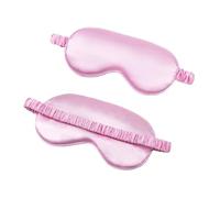 Parche de seda de imitación para los ojos, máscara para dormir, para viajes, relajación, protección para dormir, herramientas suaves para el cuidado de los ojos (rosa, 1 unidad)