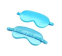 Parche de seda de imitación para los ojos, máscara para dormir, para viajes, relajación, protección para dormir, herramientas suaves para el cuidado de los ojos (azul, 3 unidades)