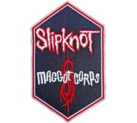 Parche de Slipknot con logotipo oficial de la banda del cuerpo de gusanos para planchar, talla única, color negro