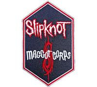 Parche de Slipknot con logotipo oficial de la banda del cuerpo de gusanos para planchar, talla única, color negro