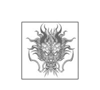 Parche De Tatuaje Temporal De Dragón Oriental, Tótem De Melena De Llama De Larga Duración, Resistente Al Agua, 1-2 Semanas