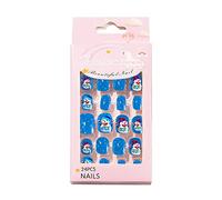 Parche de uñas con texto en inglés "A Christmas in Nail", paquete de 24 piezas para niños