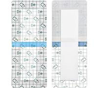 Parche de vendaje impermeable para reemplazo de rodilla con almohadilla central antiadherente, película adhesiva transparente, cubierta de ducha de 4 x 8 pulgadas, guaze con bordes (paquete 0f 25)
