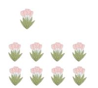 Parche Decorativo De Flores 10 Uds. De parches de Bordado de letras de corazón de amor romántico al por mayor, bonito lazo de oso for planchar for bolso de chaqueta vaquera DIY(Color 15)