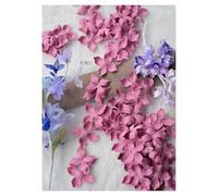 Parche Decorativo De Flores Pétalos de flores artificiales de 3cm, pétalos falsos for decoración del hogar, tarjetas de álbum de recortes, manualidades, apliques de satén, 100 Uds.(Color7)