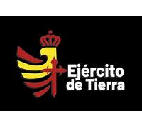 Parche Ejército de Tierra negro España. Rectangular 5,08 x 7,6 cm Tela Impresa sublimado Borde Hilo Negro y tela de gancho Macho Trasero - 1 Unidad