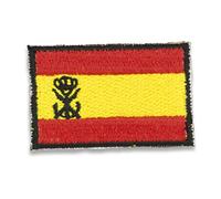 Parche emblema Infantería de marina espñola bordado sobre hilo de tricotado de bandera España en color - montado sobre caucho con velcro - mide 5,70 x 4 cms - pesa 2,80 grs