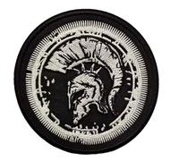 Parche Escudo Spartan 100% bordado, parche termoadhesivo escudo militar, parche militar, escudos marines, tamaño 90 cm