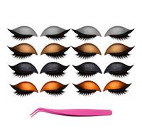 Parche for Pestañas Lazy Eye Shadow, Pegatinas De Maquillaje for Pestañas, Pegatinas Reutilizables 2 En 1 Con Pestañas Postizas Y Sombra, Plantillas De Maquillaje for Todas Las Formas De Ojos(Set-f)