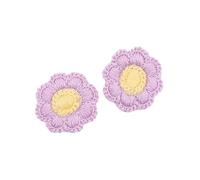 Parche for remendar ropa, 3,5 CM, 30 piezas, apliques de bordado de margaritas de dos colores, planchar y coser for chaqueta vaquera(Light Purple)