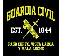 Parche Guardia Civil Est. 1844. Cuadrado de 7,6 x 7,6 cm Tela Impresa sublimado Borde Hilo Negro y tela de gancho Macho Trasero - 1 Unidad