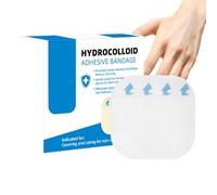 Parche Hidrocoloide,Láminas Hidrocoloides - Parches Impermeables Flexibles y Recortables 5 Unidades para Cuidado de Heridas Sensibles Cicatrices Cortes Viaje Natación