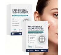 Parche hidrocoloide y microdardos 2 en 1, parches transparentes de microdardos de 144 unidades, fórmula suave para toda la piel (2box)