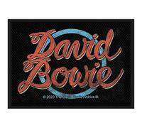 Parche impreso con logotipo de David Bowie de 10 x 7 cm