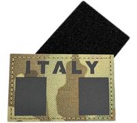 Parche IR Identificación Italia con Velkro | Parche Militar Ejército Italiano | Infrarrojo Reflectante Táctico Camuflaje 8x5 cm
