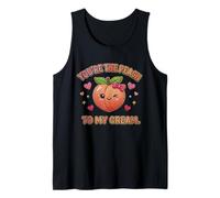 Parche Kawaii You'Re The Peach To My Cream Love, Lindo y Divertido Camiseta sin Mangas
