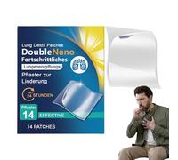 Parche Limpieza Pulmón, 14 Piezas Parche Desintoxicación Pulmón, Cinta Soporte Respiratorio Pulmones Salud Desintoxicación Parches, Cintas Ayuda Respiración Portátiles Pulmones Limpieza