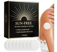 Parche Microagujas Sin Sol - 7 Piezas Acabado Bronceado Sin Rayas,Parche autobronceador con microagujas | Para todo tipo de piel, resplandor duradero, mujeres, hombres, hogar, vacaciones