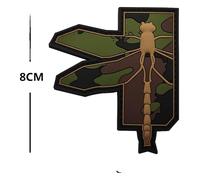 Parche moral de libélulas con estampado de camuflaje MC y cierre de Cierre De Gancho Y Bucle