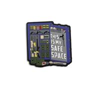 Parche moral de PVC con texto en inglés «This is My Safe Space», brilla en la oscuridad, gancho en la parte trasera, insignia táctica para brazalete, 9 cm