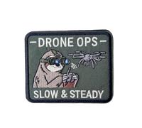 Parche moral para avión no tripulado, diseño de perezoso "Slow & Steady", parche táctico de para drones y aviones