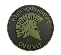 Parche Moral PVC Espartano compatible con Velcro para Mochilas,Gorras,Parches PVC,Parches para Gorra,Parche Espartano,Parches Airsoft,Parches Tácticos,Parches Morale (OD Verde)