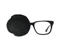 Parche negro para gafas, parche de ambliopía de color liso | Cubierta de ojo perezoso reutilizable para niños y adultos | Parche suave y transpirable para gafas | Terapia de oclusión cómoda