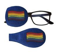 Parche ocular de tela reutilizable con bandera del orgullo arcoíris para niños y adultos, tratamiento ortopédico de ambliopía de ojo perezoso