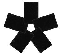 Parche para Alfombrilla de Coche de Nylon Antideslizante 5 Piezas | 24,8x16x0,3cm, Negro, Corte a Medida, para Pedal y Moqueta Interior, Fácil Mantenimiento