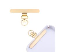 Parche para Correa de Teléfono, Parche de Metal para Teléfono Ultrafino Parche de Teléfono Giratorio de 360° para Cordón Pestaña de Sujeción con Correa Universal para Teléfono Celular (Dorado)